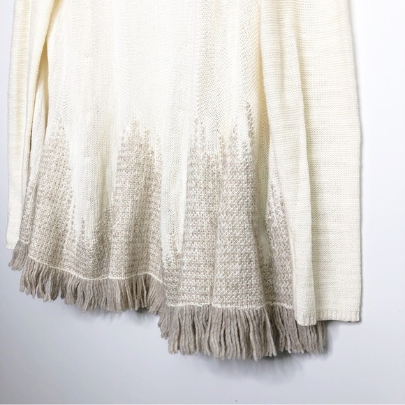 MOTH by Anthropologie Nevis Cream, open closure duster cardigan - Picture 6 of 16